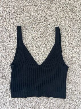 Aerie Ribbed Sweater V-Neck Tank Top